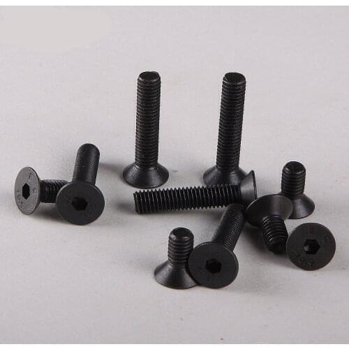 3PCS 10.9 Level Flat Glass Screws Countersunk Head Hexagon Screws M10*16/20...80mm