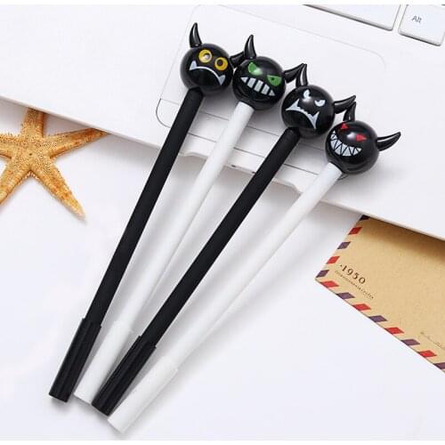 36PCS Cartoon Creative Demon Gel Pens King Black Water Pen Student Stationery Office Signature Pen