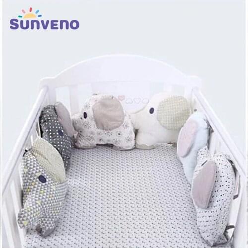 6pcs/set Elephant Shape Baby Bed Bumper Carton Pillow Cushion Bumper for Infant Bebe Crib Protector Cot Bumper Baby Bedding Set