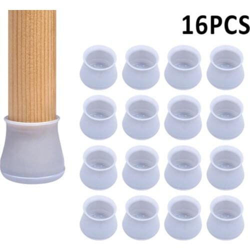 8/16Pcs Silicon Furniture Leg Protection Cover Table Feet Pad Floor Protector for Chair Leg Floor Protection Anti-Slip Table Leg