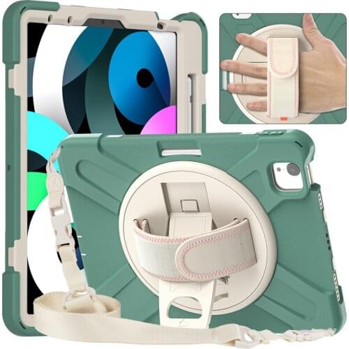 For Ipad Air 4 Case Tablet Case for IPad 10.9 2020 Rotating Stand Shoulder Strap Case