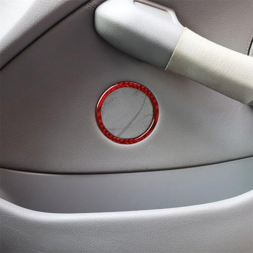 Carbon Fiber Interior Decoration Frame Cover Trim for BMW E46 315 318 320 325 330 M3 1998-2005 Speaker Ring Circle 4pcs Stickers