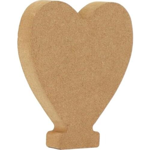 Wood Numbers Heart Ornament DIY Digit Date Art Craft Free Standing Wooden Color White Red Wedding Birthday Party Prop Home Decor