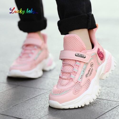2021 Spring Children Shoes Girls Breathable Mesh Kids Sports Shoes For Girls Fashion Casual Running Sneakers Girls Shoes