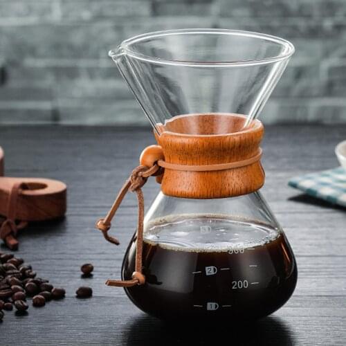 Coffee Pot Coffee Maker Kettle 400ml Glass Thermos Espresso Percolator Pour Over Machine For Coffee With Stainless Steel Filter