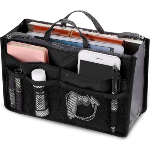 Makeup Bag Travel Toiletry Kit Tote Cosmetic Handbag Women Pouch Vanity Case Feminine Necessaire Purse Bag Organizer Insert