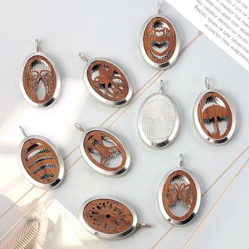 2020 Fashion New Oval Umbrella Pendant Can Open Hollow Perfume, Perfume Essential Oil DIY Accessories Accessories 10 Colors