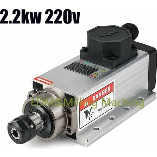 1PC High Quality 2.2KW Air Cooled Square Spindle Motor ER20 For CNC Engraving Machine 220V DURABLE New