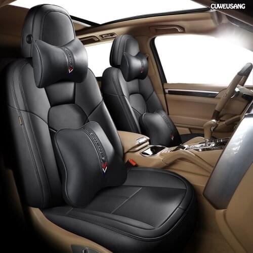 CUWEUSANG Custom Leather car seat cover set For Dodge Caliber Avenger Journey challenger Automobiles Seat Covers cars seat style