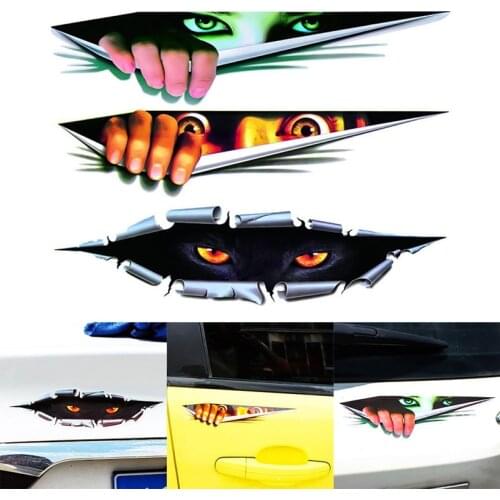 2pcs Car Sticker D Simulation Stereo Car Sticker Men Eyes Peeking Car Sticker Beauty Simulation Eyes Peeking Accessorie