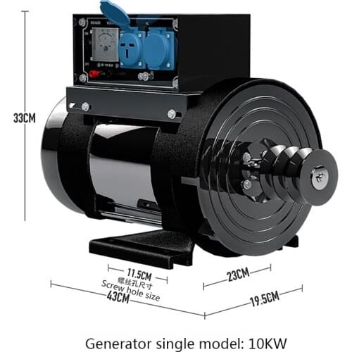 The New Domestic Small Diesel Generator Set 220V/10KW Single-Phase Single-Engine Small Gasoline All-Copper Generator