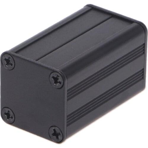 OOTDTY New DIY Extruded Electronic Project Aluminum Enclosure Case Black 40x25x25mm