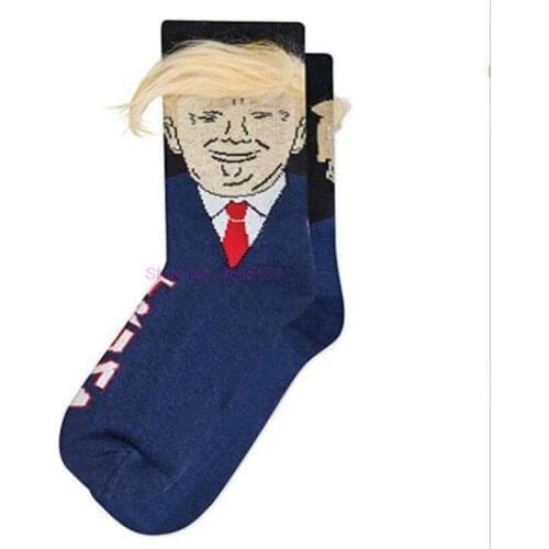 By DHL 100Pair Personality Socks Unisex Funny Print Adult Casual Socks 3D Fake Hair Crew Socks Skateboard Sock Sports Sock