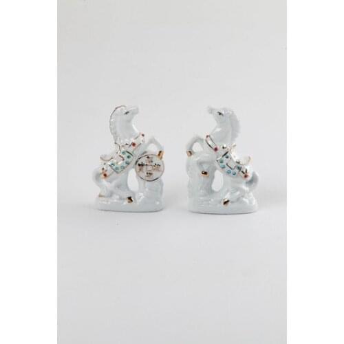 Modern Porcelain Dual Horse trinket Zircon trinket baratija حلية орнаментальный