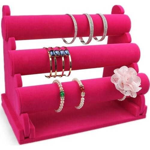 Enlightened Decor Suede Overhang Pink SIZE: 24cm WIDTH: 30cm Bracelet-Clock Stand (Aydindecor)