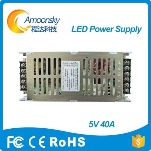 Easy operation touch led screen g-energy power supply 5V 40A for led display
