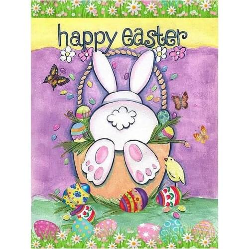 Animal Rabbit DIY 11CT Cross Stitch Embroidery Kits Craft Needlework Set Printed Canvas Cotton Thread Home Decoration Sell