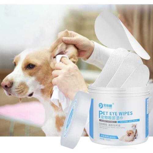 Pet Wet Wipe Eye Ear Dog Cat Cleaning Tear Foot Wipes Cleaning Paper Grooming Tool Stain Remover Gentle Aloe Puppy Products