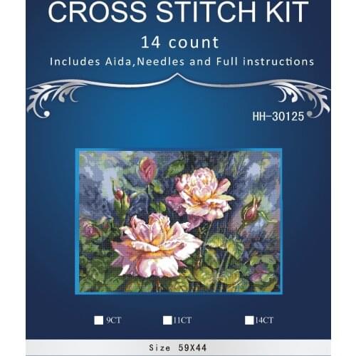Top Quality Beautiful Lovely Counted Cross Stitch Kit Danas Roses Dana Rose Flower Flowers Plant 4596
