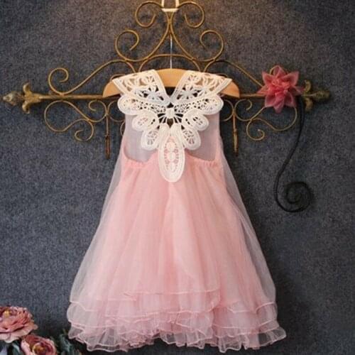 3-7 Years Children Kids Clothes Baby Girls Summer Dress Lace Flower Tutu Princess Dresses Little Girls Outfits Vestidos