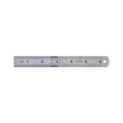 1 PCS 15cm Double Side Stainless Steel Measuring Straight Ruler Tool 6 Inches