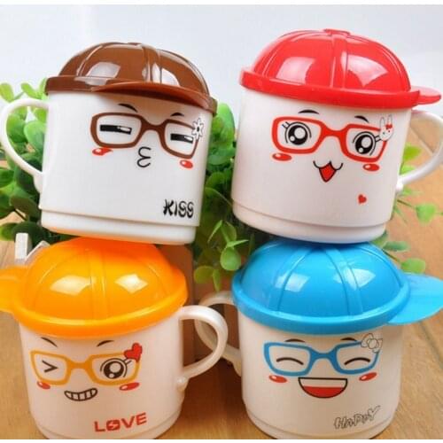 1Pcs 200ml Infant Baby Feeding Cup Milk with Handle Children Cute Cartoon Animal Baby Kids Tea Cup Kids Learning Cup