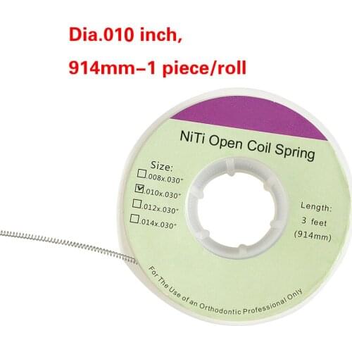 1pc/Roll Dental Orthodontic Niti Open Coil Springs Dia.010/012 inch 914mm 3 Feet