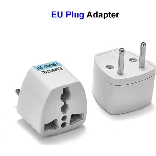 100pcs Universal AU UK US To EU European Travel Adapter European Euro EU Travel Wall AC Power Adapter Electrical Sockets Outlet