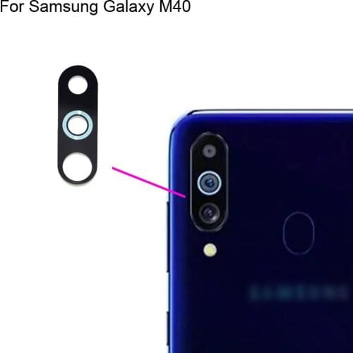 2PCS High quality For Samsung Galaxy M40 Back Rear Camera Glass Lens test good For Samsung Galaxy M 40 Replacement Parts