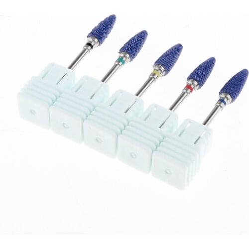 5.2 cm 2.1 inches High Quality Ceramic Nail Drill Bit Set for Natural & Artificial Nails, Pack of 5