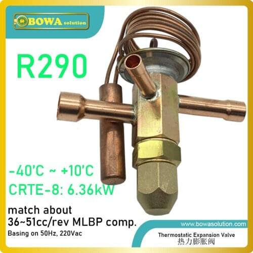6.4kw R290 TEV makes the temperature of the refrigerant drops down suddenly and it produces cooling effect inside the evaporator