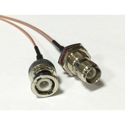 WIFI antenna adapter RP TNC female switch BNC male plug RF pigtail cable RG178 15cm wholesale