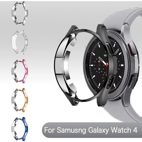 Watch Case For Samsung Galaxy Watch 4 Classic 42mm 46mm Protective Frame Soft TPU Protector Cover Shockproof Transparent Shell