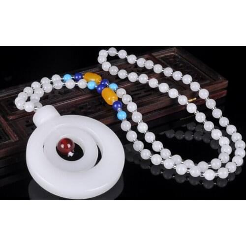 Designer Natural xinjiang hetian jade ensure safe transshipment pendant free shipping