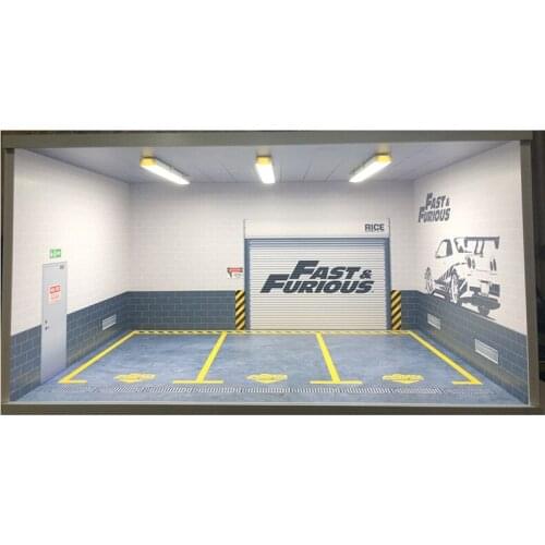 1:18 Simulation Car Underground Garage Model Display Box Parking Lot Scene Car Model Dust-proof Storage Cabinet Toddler Boy Toys