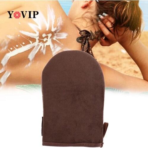 Brown Reusable Body Self Fake Tan Applicator Tanning Gloves Cream Lotion Mousse Glove Self Tanner High Quality