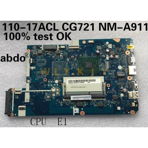 Abdo CG721 NM-A911 motherboard for Lenovo 110-17ACL laptop motherboard CPU AMD integration DDR3 100% working properly