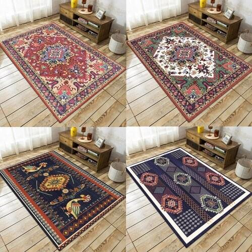 Fashion Retro Bohemian Style Carpets Flowers Pattern Home Decorate Carpet Kids Room 3D Printed Child Mat Rugs Floor Area Bedroom