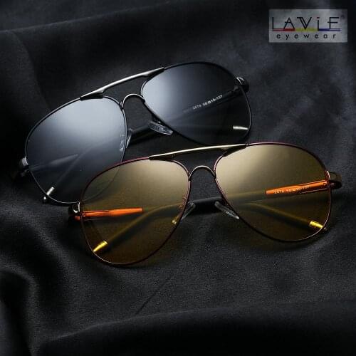 2019 Men Sunglasses Photochromic Polarized Grey Yellow Sunglasses Men Pilot Business Style Change Color Sun Glasses Men Women