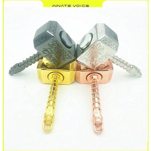 ZK20 Portable Finger Toy Thors Battle Hammer Fidget Hand Spinner Metal Stress Relief Toys Children Adult Gift Keychain Toy