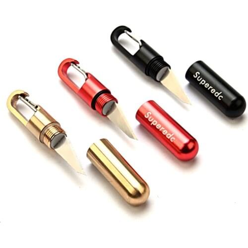 Cutting Tool Brass Multi-function EDC Portable Mini Tools Key Ring Pendant Tool Capsule Knife Tiny Cutting Tools