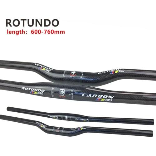 ROTUNDO Carbon Fiber MTB Handlebar Bicycle flat riser Handlebar 31.8mm Carbon Mountain Bike 4 Upsweep 9 Backsweep Free Shipping