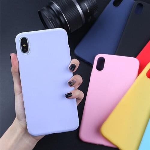 Candy Color Silicone Couples Case For iphone X XR XS Max 6 6S 7 8 Plus case For iphone 11 Pro Max Soft Simple Fashion Case