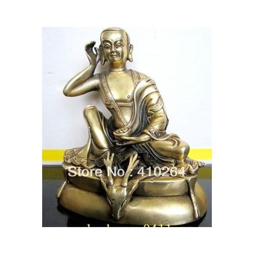 FREE SHIPPING [Nice Discount ] Free Shipping Tibetan bronze PRIORITY MILAREPA buddha statue