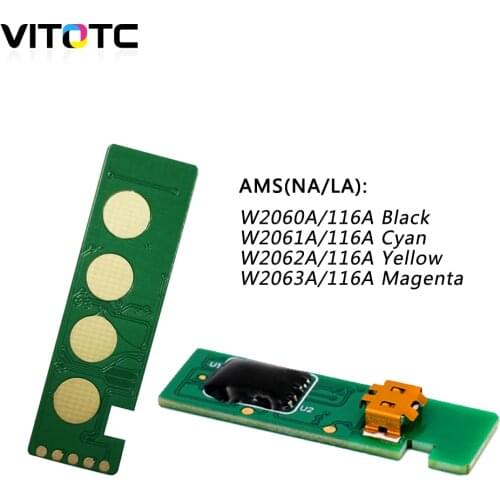 4x Compatible 116A W2060A W2061A W2062A W2063A Toner Cartridge Chip For HP Color Laser 150a 150w 150nw MFP 179fnw 178nw Printer