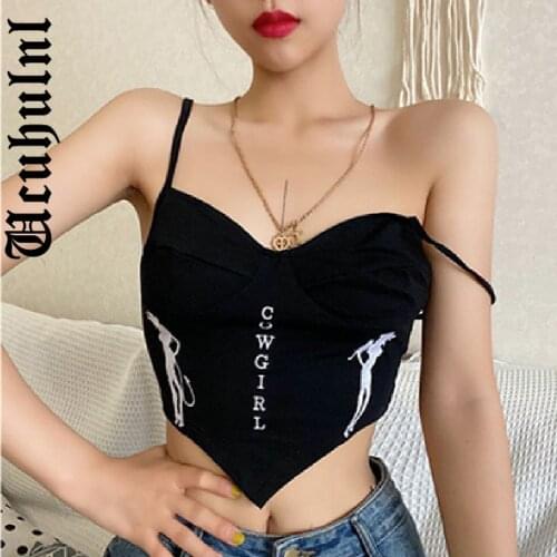 Ucuhulnl Corset Anime Kawaii Harajuku Goth Kpop Tank Top Vintage Aesthetic Dropshipping Korean Fashion 2021 Gothic Top
