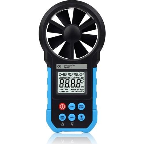 High Accuracy Precision Portable Multi-function Anemometer Hygrometer Wind Speed Meter EAM03 USB Data Temperature Humidity Meter