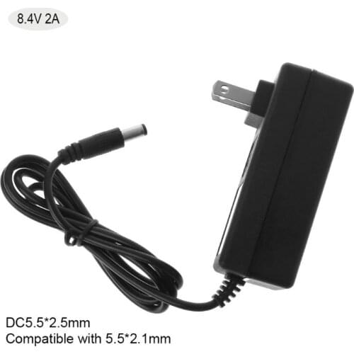 Battery Charger 8.4V DC 2A Intelligent Lithium Li-on Power Adapter EU US Plug Transformer Full Stop Automatically H054