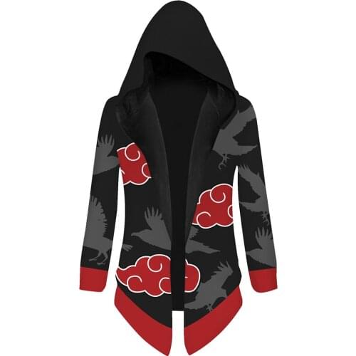 Namikaze Cosplay Jacket Trench Coat Robe Akatsuki Cloak Halloween Hooded Cape Coat