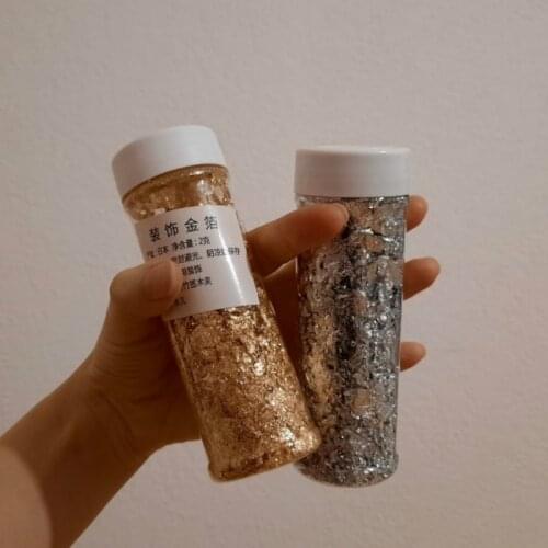 1PCS Grade Genuine Gold Leaf Schabin Flakes 2g Gold Decorative Dishes Chef Art Cake Decorating Tools Chocolate